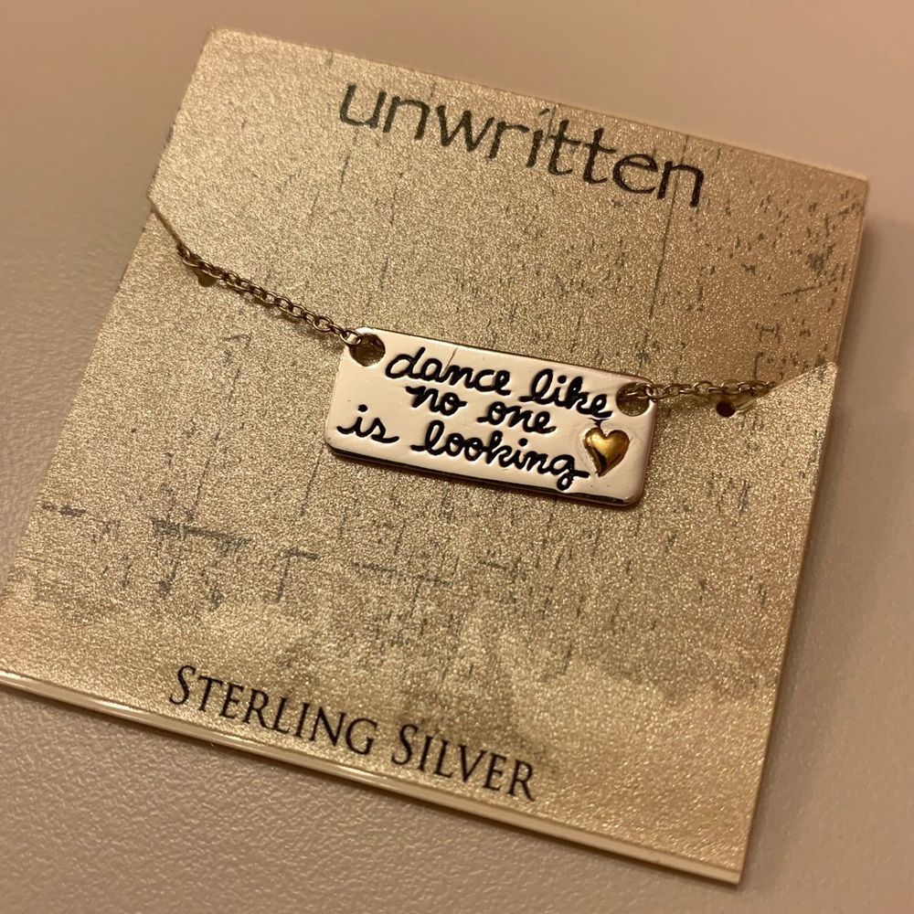 Sterling Silver “dance like no one is looking” necklace